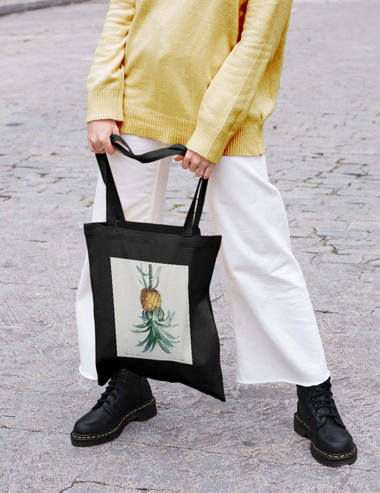 Reverse Pineapple Eco Tote Bag – Vintage Discreet Symbol Accessory