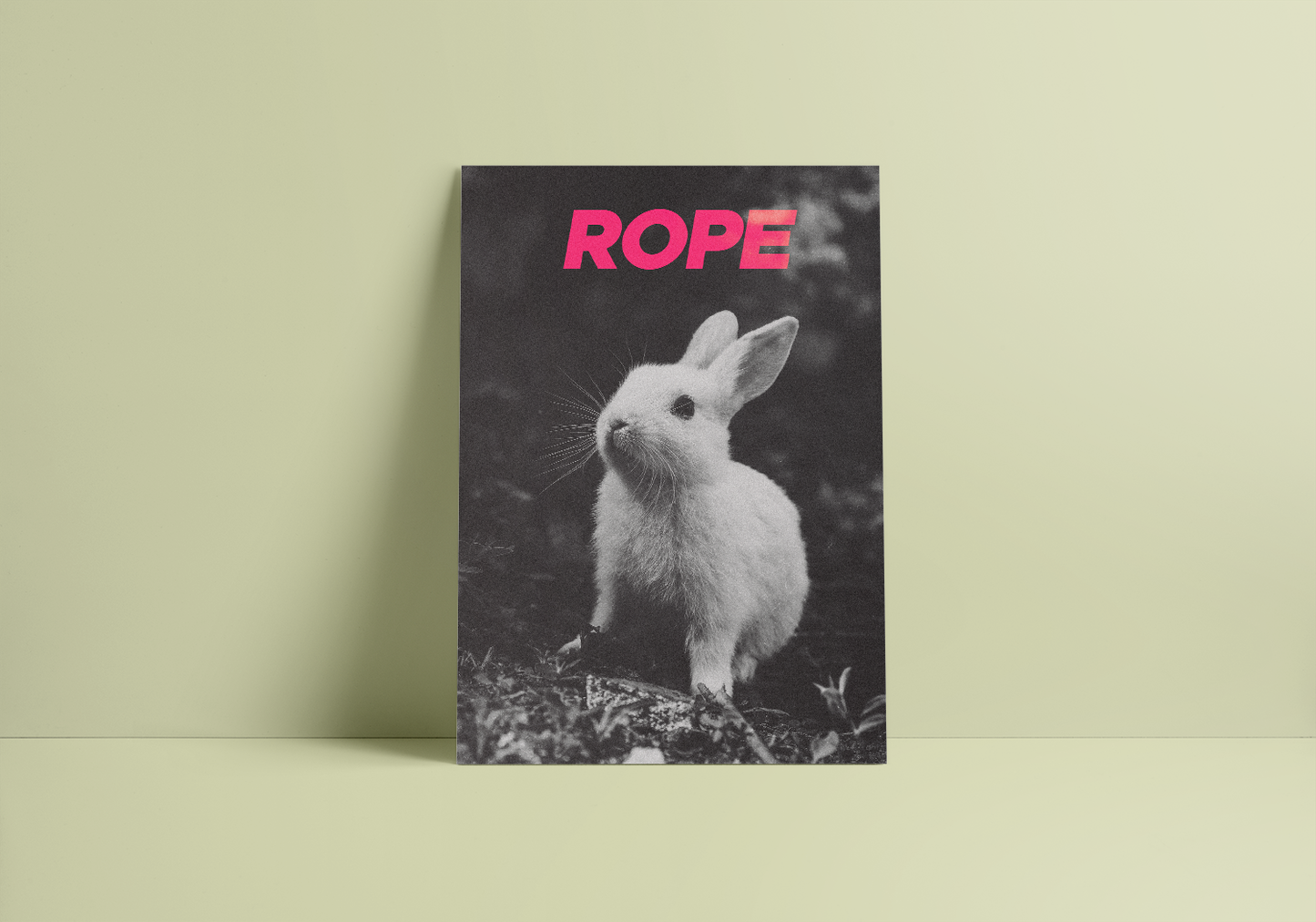 Rope Bunny Printable Poster – Subtle Rope Art Digital Wall Decor