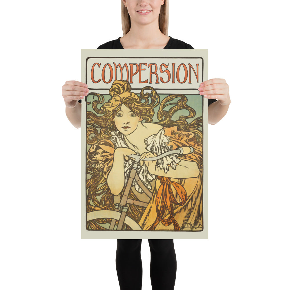 Vintage Compersion Art Print - Art Nouveau Polyamory Poster