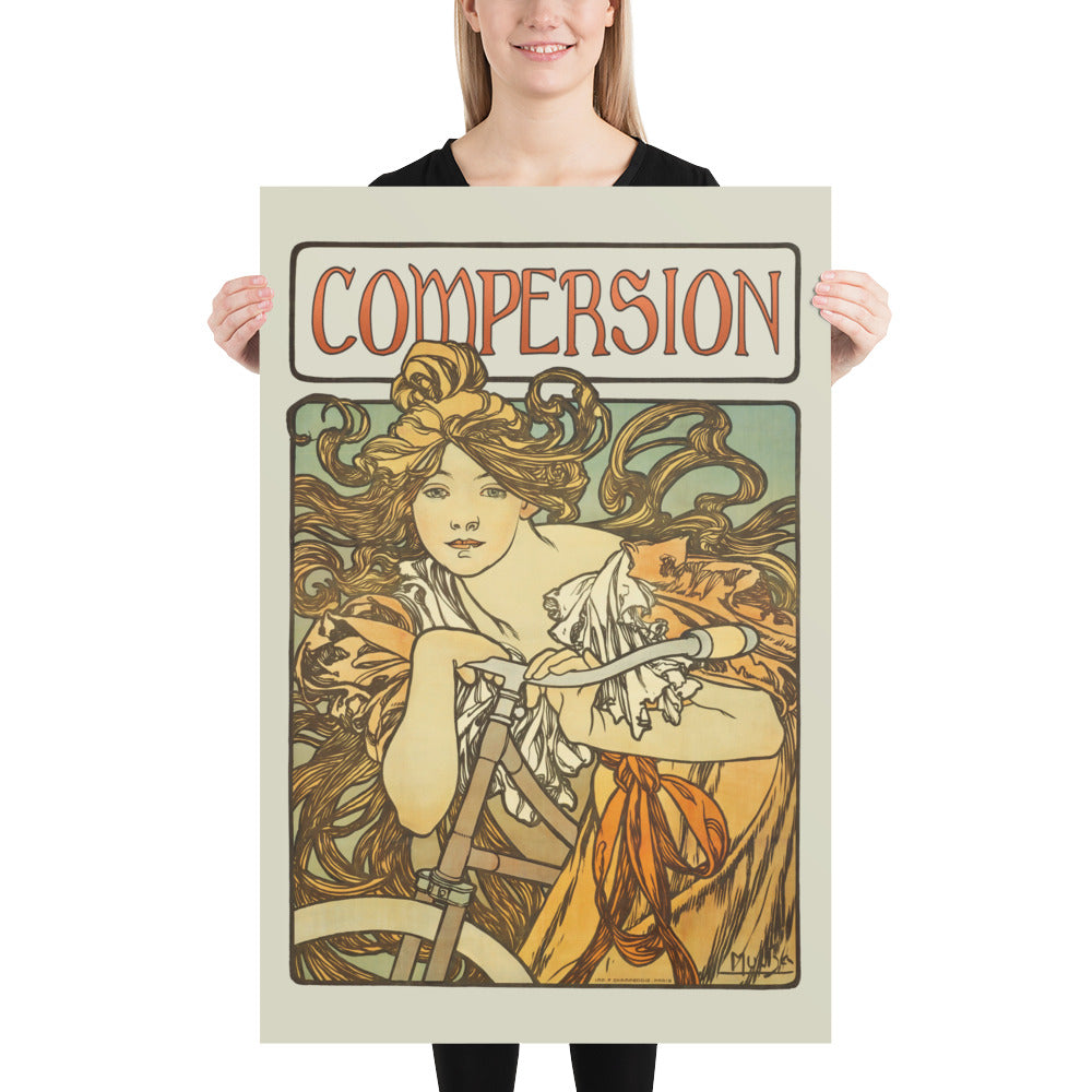 Vintage Compersion Poster – Art Nouveau Polyamory Wall Art
