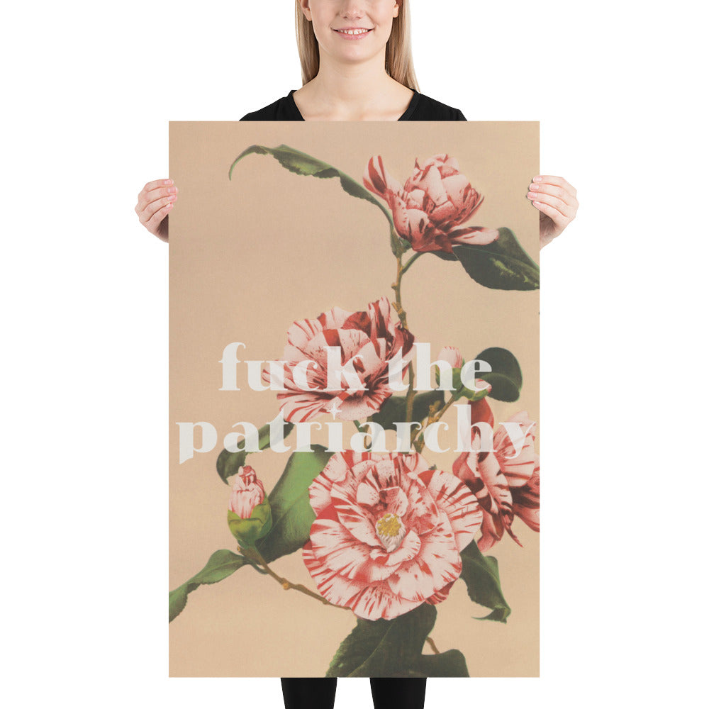 Feminist Poster – Vintage Floral Quote Empowerment Wall Art