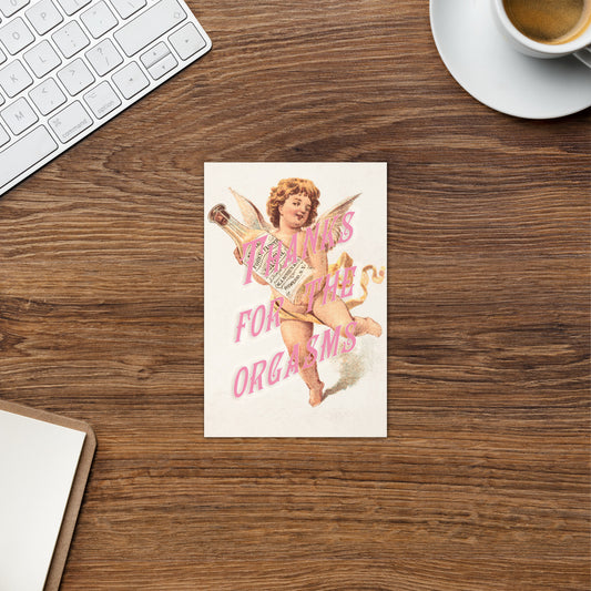 Thanks for the Orgasms Greeting Card – Vintage Cheeky Gratitude Stationery