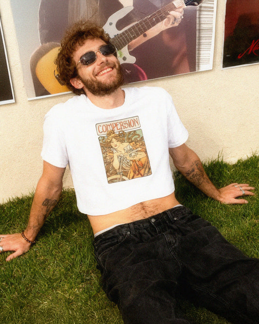 Vintage Compersion Crop Top – Art Nouveau Polyamory Symbol Tee