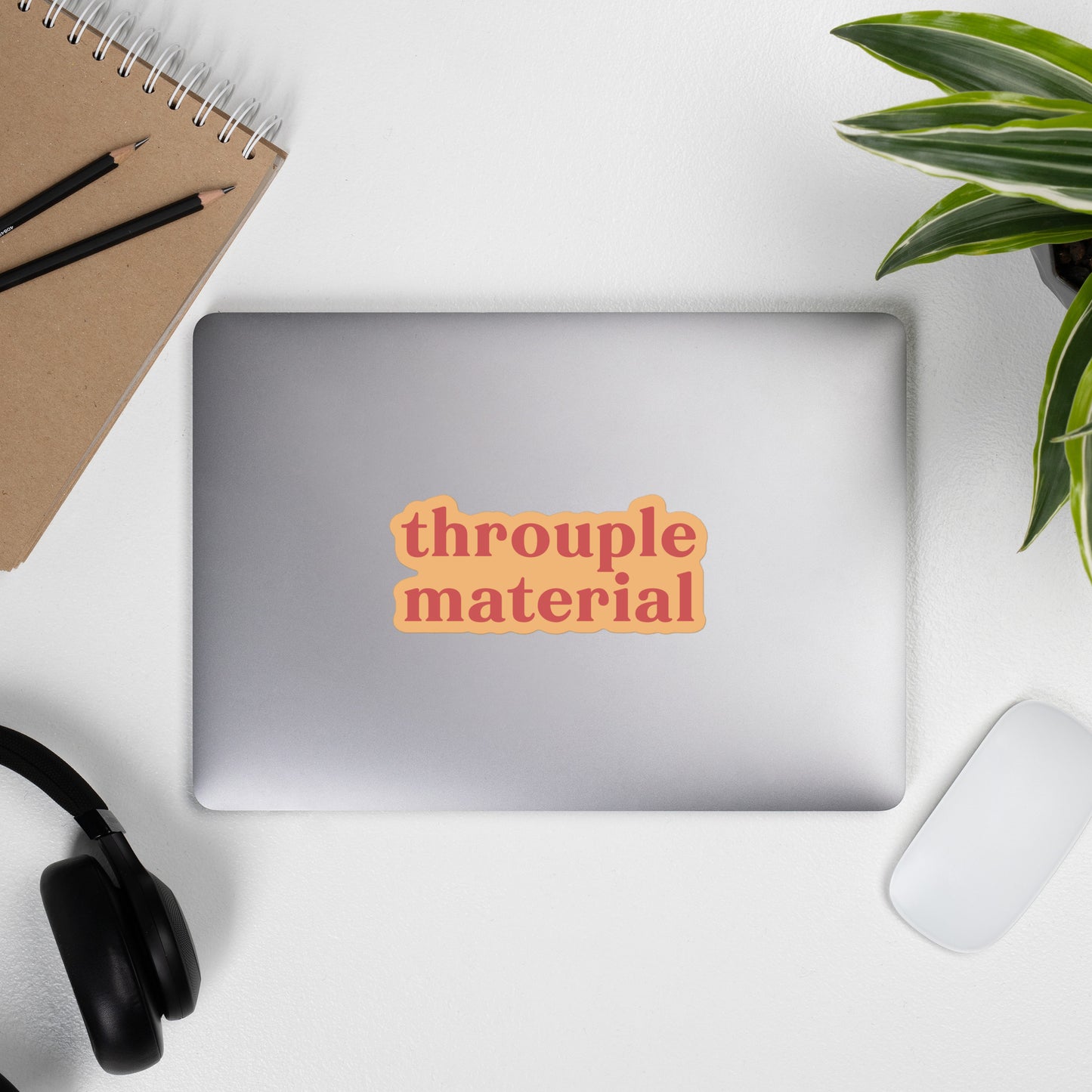 Throuple Material Sticker – Light Peach Polyamory Cheeky Vinyl Decal