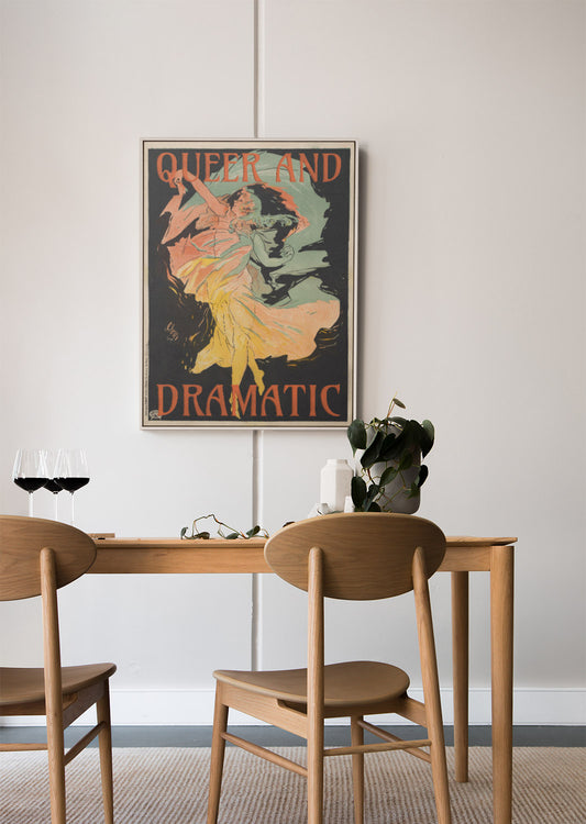 Queer and Dramatic Poster – Vintage Style Wall Art for Bold LGBTQ+ Vibes