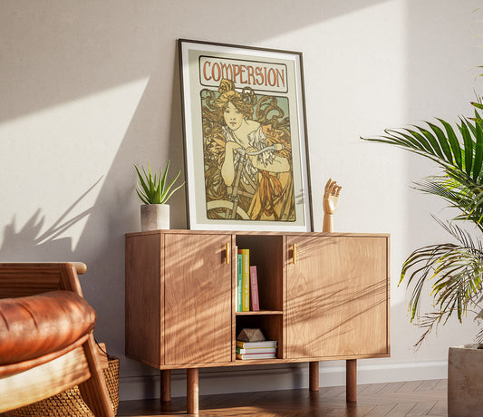 Vintage Compersion Poster – Art Nouveau Polyamory Wall Art