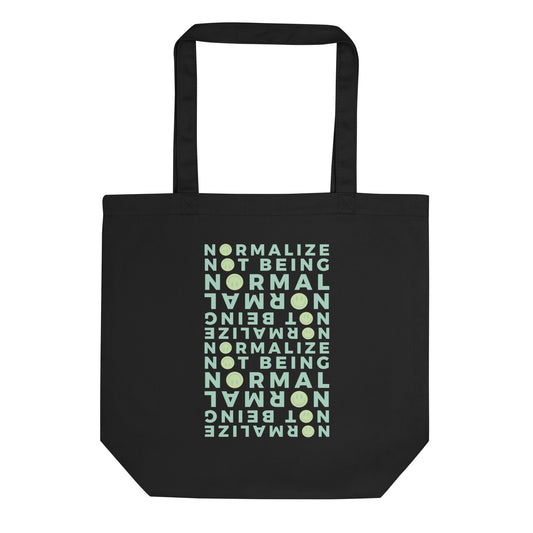 Colorful and modern eco cotton tote bag with bold neurodivergent statement for school