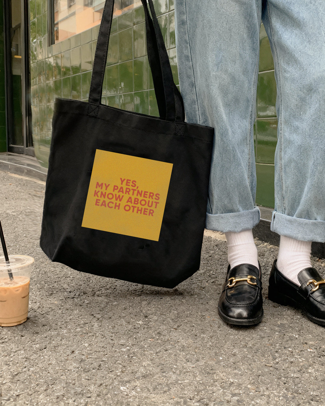 Yes, My Partners Know Eco Tote Bag – Bold ENM Humor Carryall