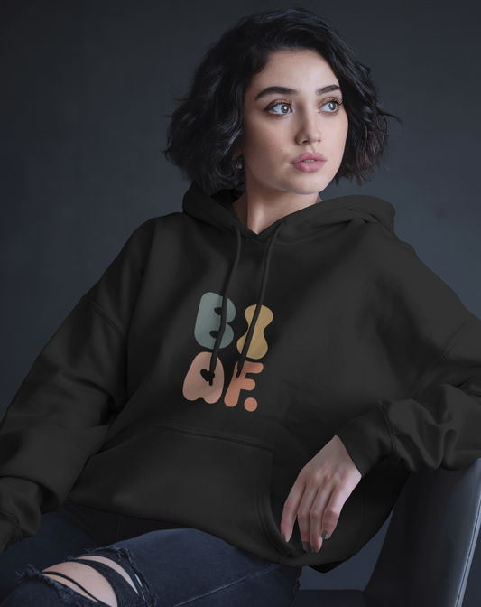 BI AF Bisexual Pride Unisex Hoodie – Bold Retro LGBTQ+ Colorful Sweatshirt