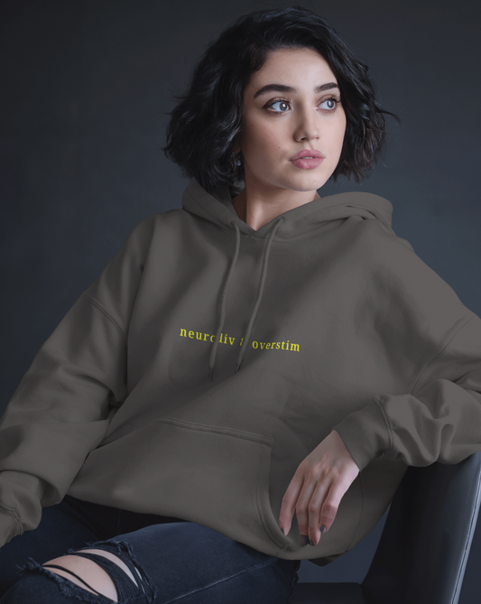 Neurodiv & Overstim Unisex Hoodie – Minimalist Empowerment Sweatshirt