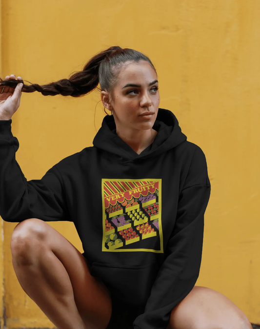 Very Fruity Unisex Hoodie - Queer Campy Vintage Fruit Stand Sweatshirt