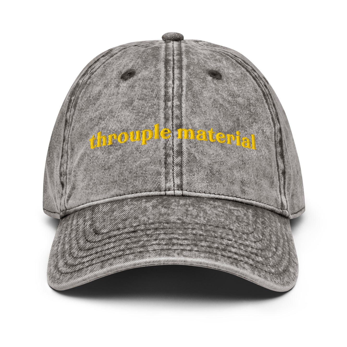 Throuple Material Vintage Cap – Embroidered Cheeky ENM Flex