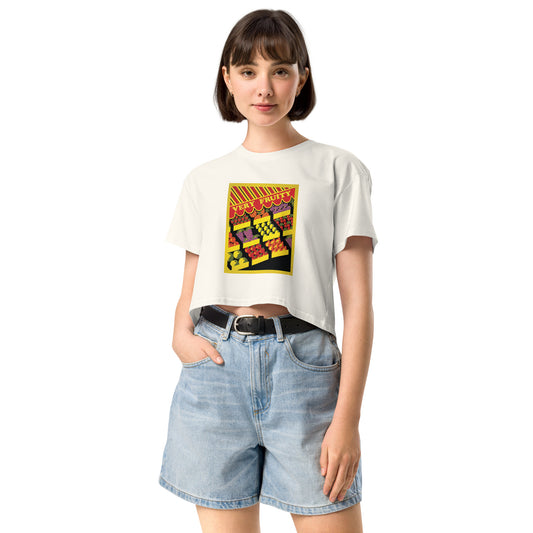Very Fruity Crop Top – Queer Campy Vintage Fruit Stand Tee