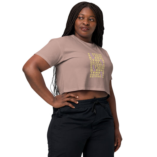 Non-normative Affirmation Crop Top – Yellow Neurodiverse Empowerment Tee