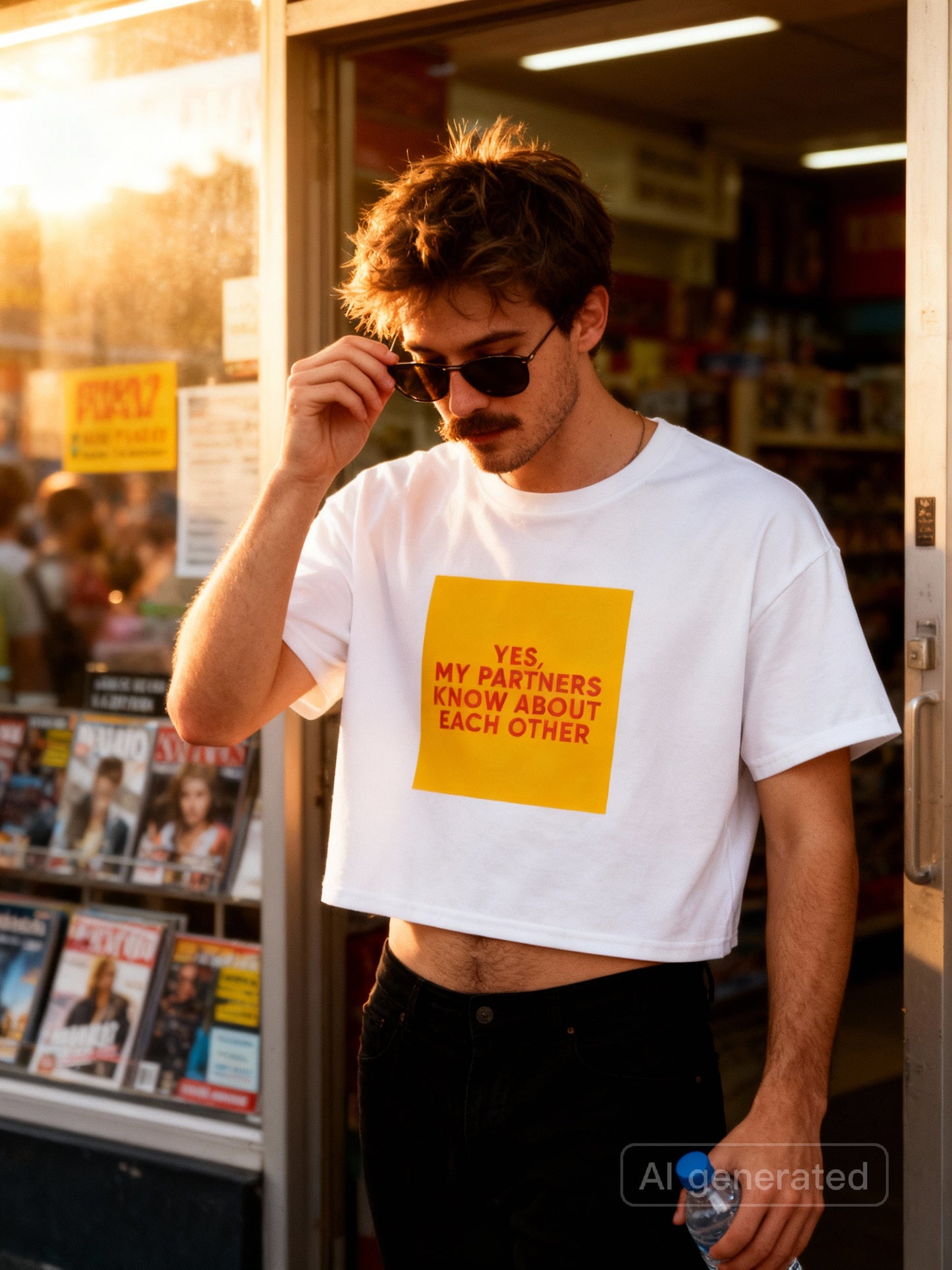 Yes, My Partners Know Crop Top – Cheeky ENM Statement Tee