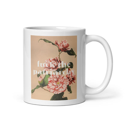 Floral feminist quote ceramic mug in vintage style – empowerment coffee mug for daily use or gifts