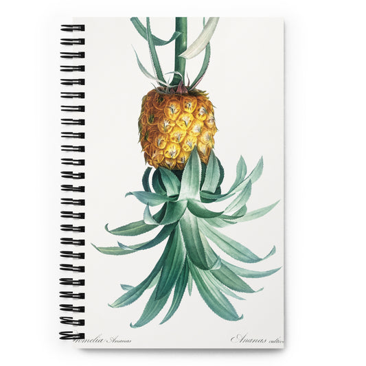 Spiral notebook with vintage reverse pineapple design – discreet symbol open relationship journal for open expression