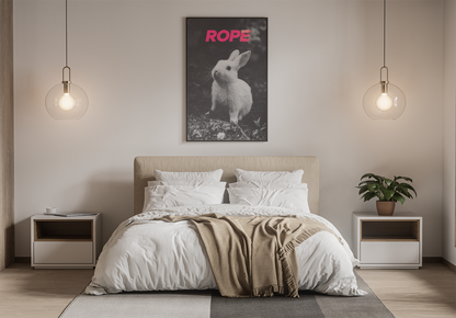Rope Bunny Printable Poster – Subtle Rope Art Digital Wall Decor