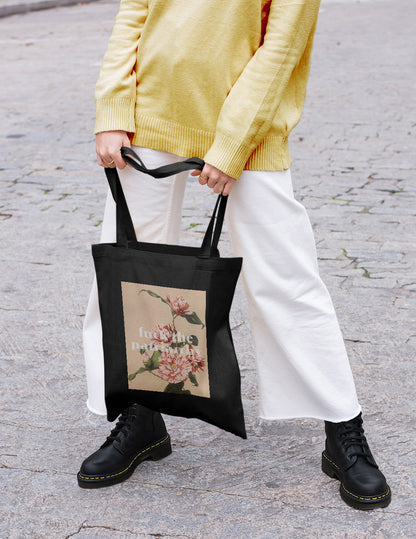 Feminist Eco Tote Bag – Vintage Floral Quote Accessory
