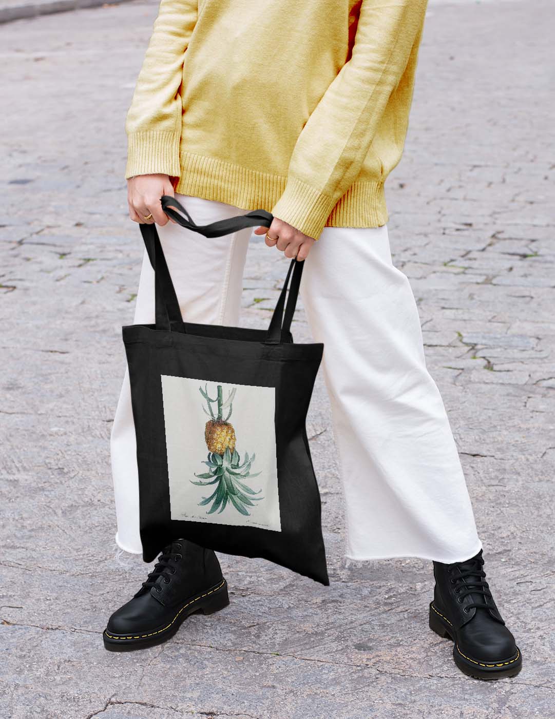 Reverse Pineapple Eco Tote Bag – Vintage Discreet Symbol Accessory
