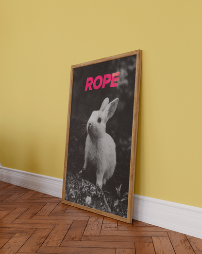 Rope Bunny Printable Poster – Subtle Rope Art Digital Wall Decor