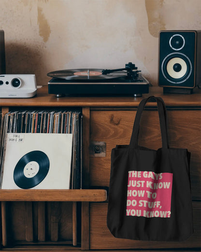 The Gays Just Know Eco Tote Bag – Bold Quote Accessory for Queer White Lotus Fans