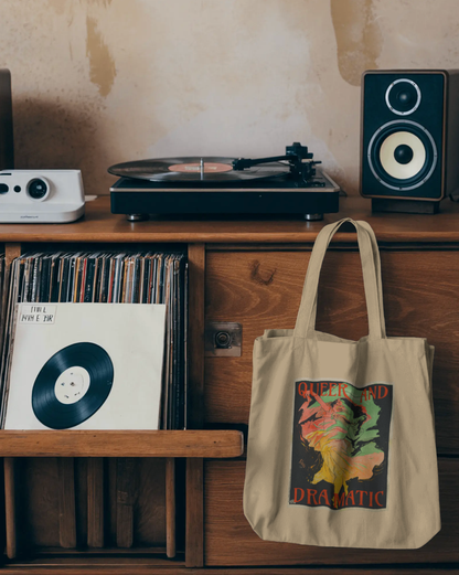 Queer and Dramatic Eco Tote Bag – Vintage Quote Accessory for Bold LGBTQ+ Style