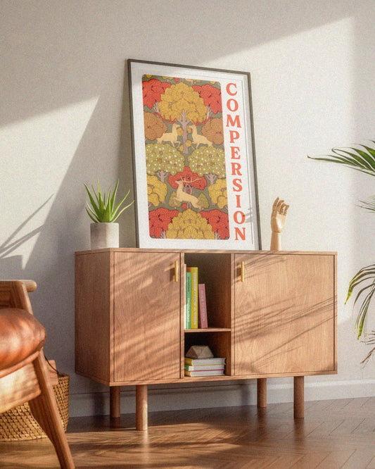 Compersion Art Print  - Woodland Decorative Polyamory Poster for ENM