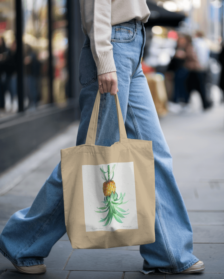 Reverse Pineapple Eco Tote Bag – Vintage Discreet Symbol Accessory