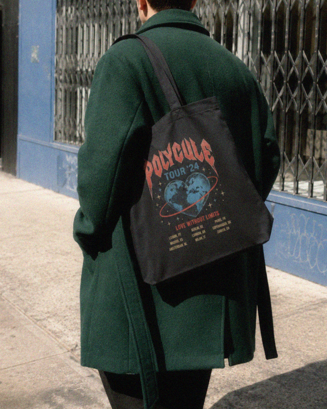 Polycule Tour Eco Tote Bag - Vintage Rock Band Style ENM Carryall