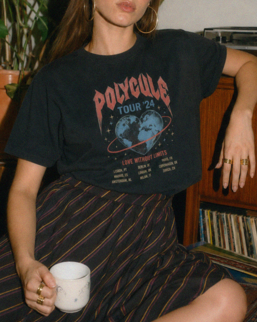 Polycule Tour T-Shirt - Vintage Rock Band Style ENM Unisex Tee