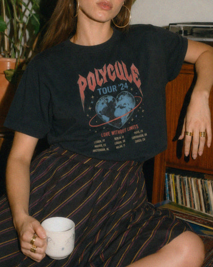 Polycule Tour T-Shirt - Vintage Rock Band Style ENM Unisex Tee