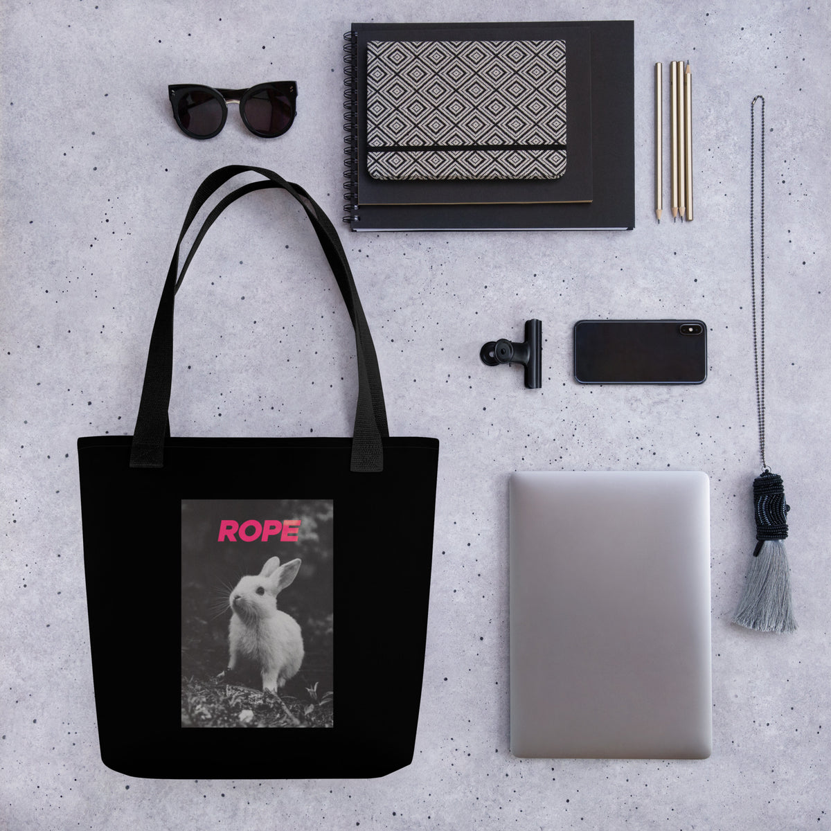 Rope Bunny Tote Bag – Subtle Shibari-Inspired Accessory for Playful Expression