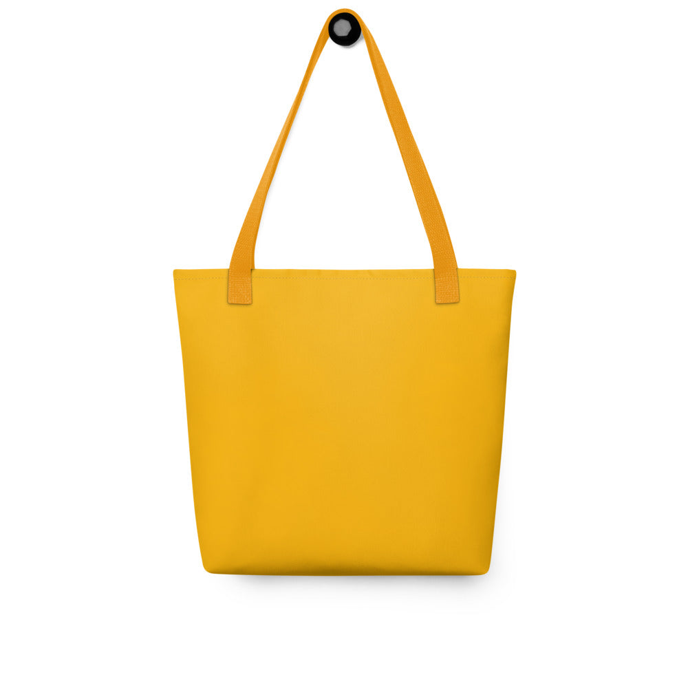 Dead Inside Tote Bag – Yellow Mustard Vintage Skull Dark Humor Carryall