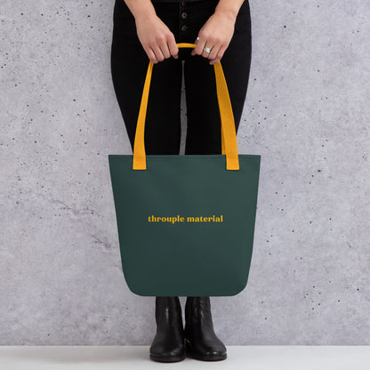 Throuple Material Tote Bag – Teal & Mustard Cheeky ENM Statement Accessory