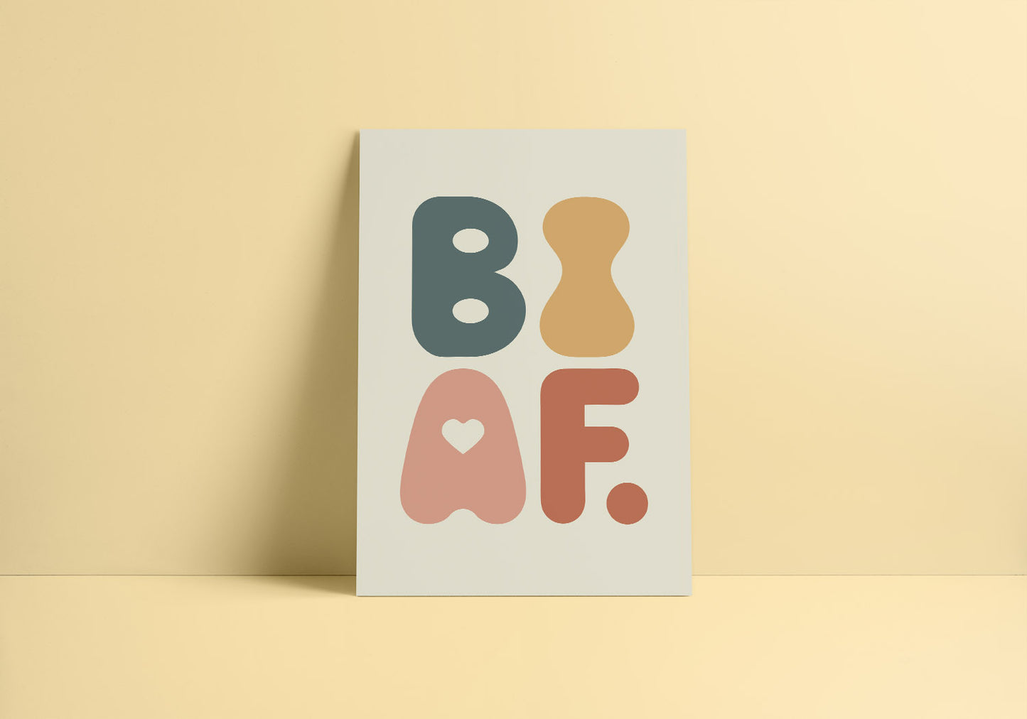 BI AF Poster – Colorful Modern Bisexual Pride Wall Art