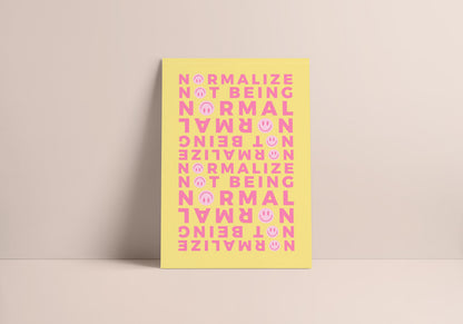 A minimalist decor with a bold typography Neurodivergent Affirmation Poster