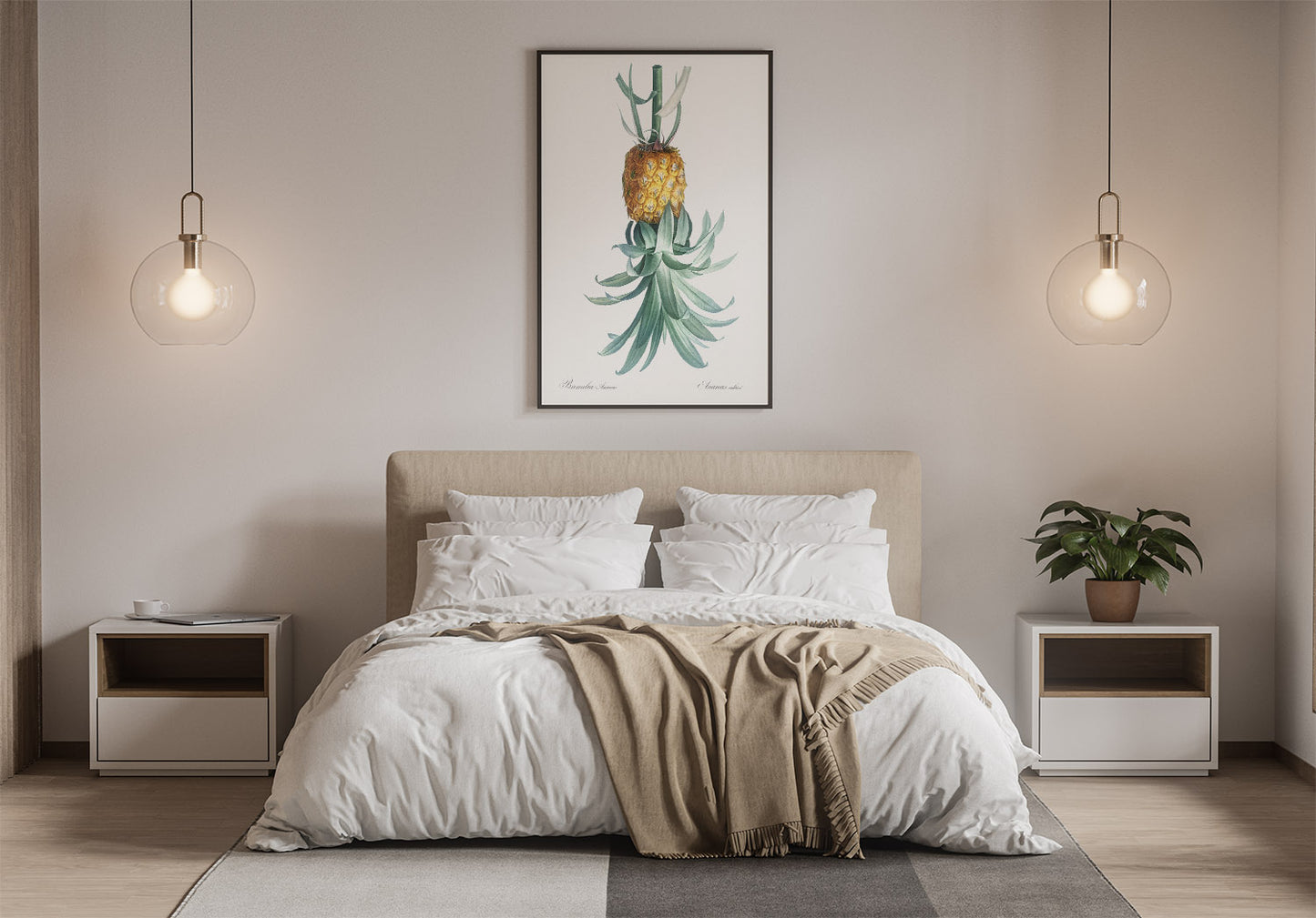 Reverse Pineapple Poster – Vintage Discreet Symbol Wall Art