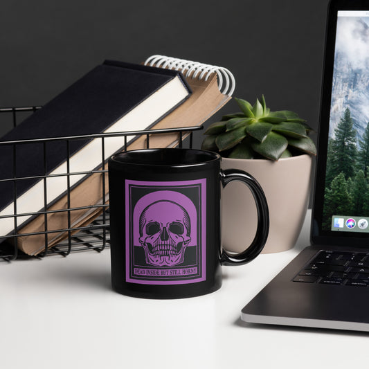 Dead Inside Mug – Vintage Skull Dark Humor Coffee Cup