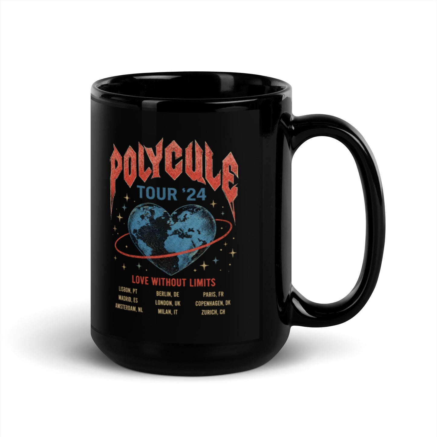 Polycule Tour Mug - Rock Band Style Polyamory Coffee Cup