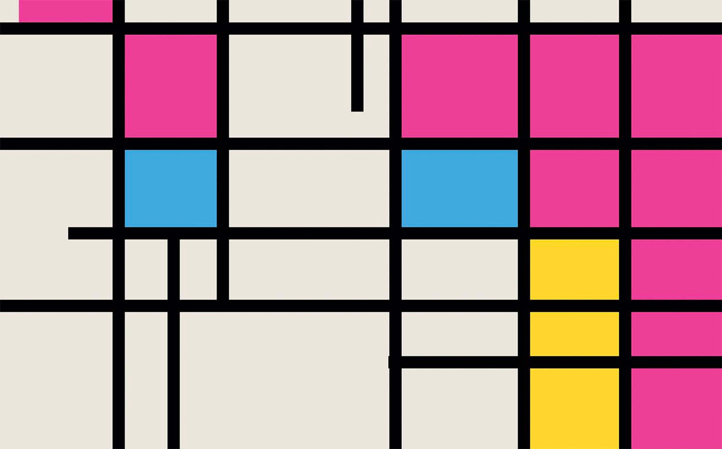 Close-up of colorful pansexual pride flag poster in modernist art style