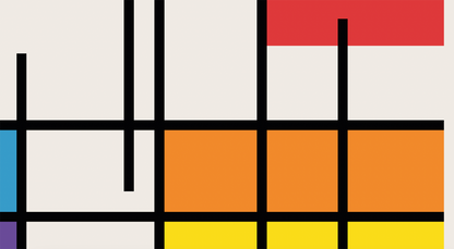Queer Mondrian Poster – LGBTQ+ Pride Flag Abstract Wall Art