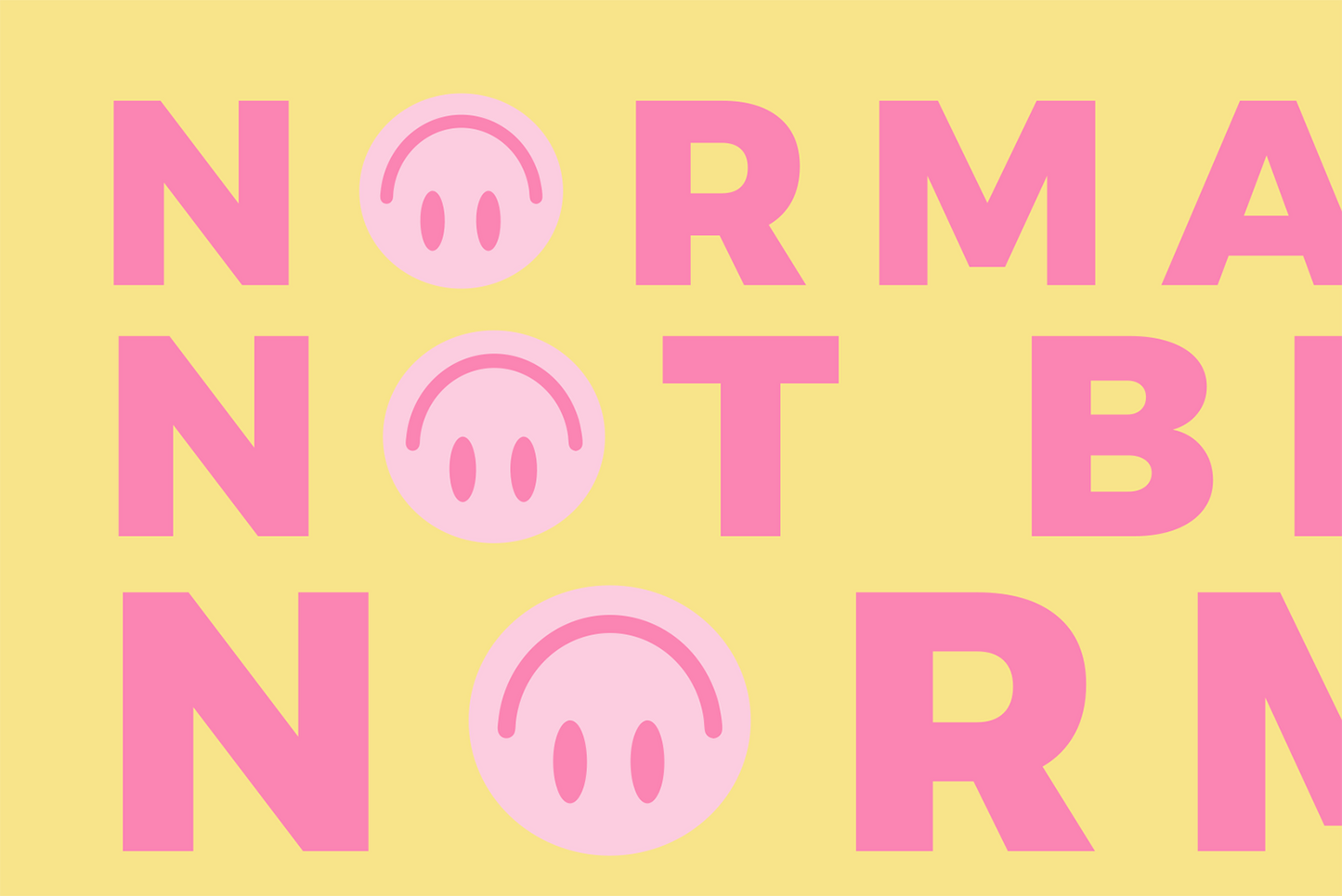 Non-Normative Poster – Modern Smiley Neurodiverse Affirmation Wall Art