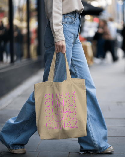 CLIMAX Eco Tote Bag – Black & Hot Pink Pleasure-Positive Statement Accessory