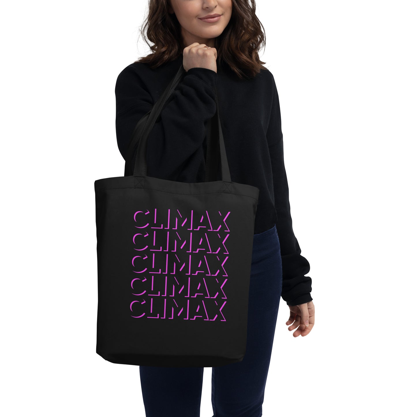 CLIMAX Eco Tote Bag – Black & Hot Pink Pleasure-Positive Statement Accessory