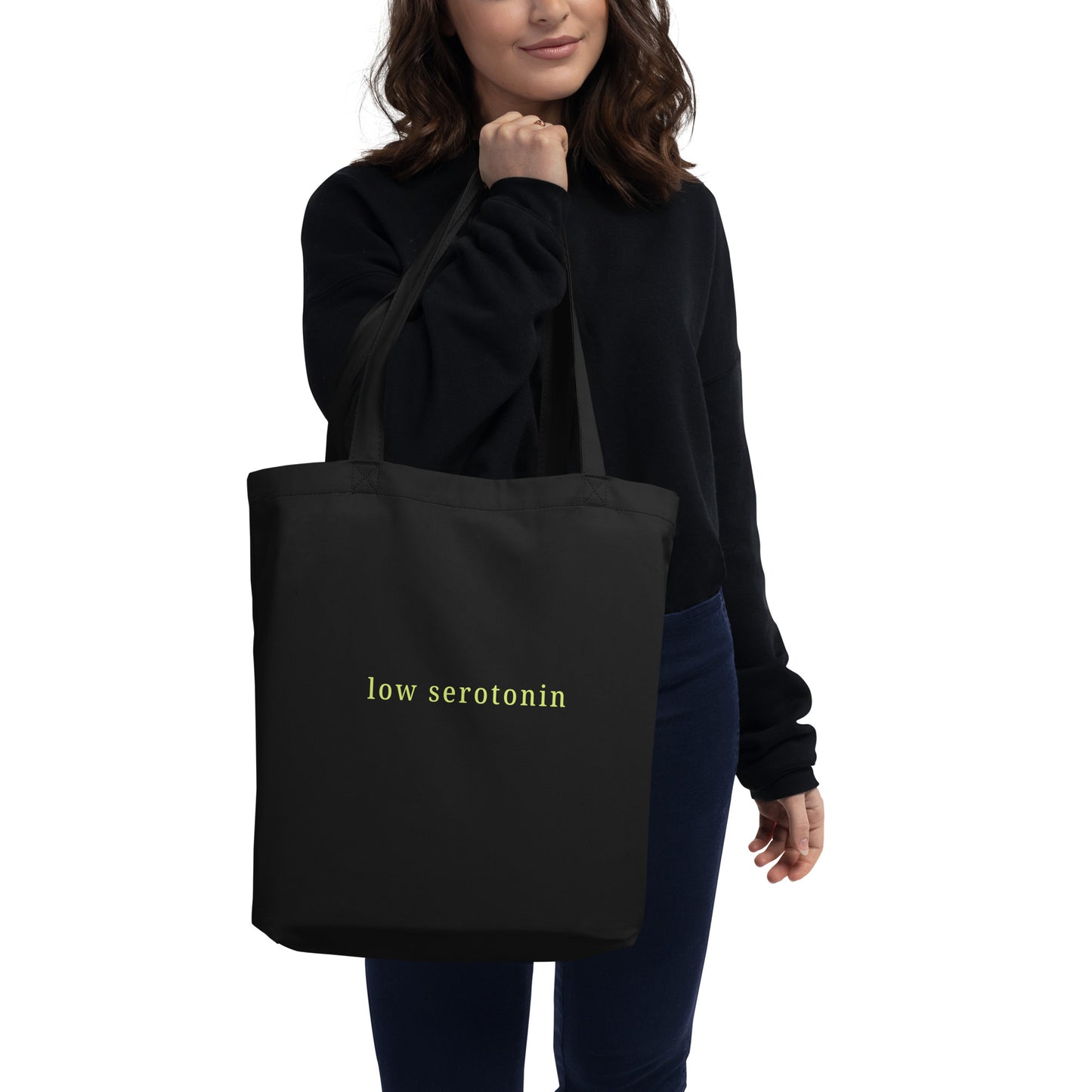 Low Serotonin Eco Tote Bag – Existential Dread Neurodivergent Carryall