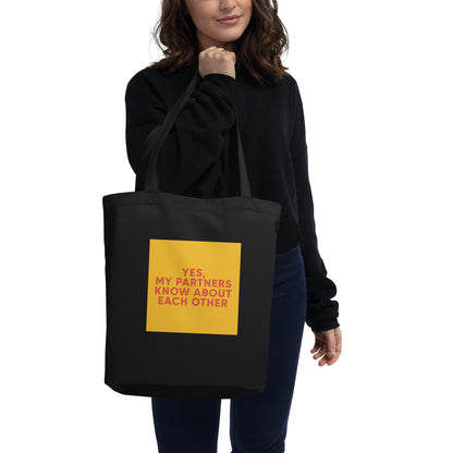 Yes, My Partners Know Eco Tote Bag – Bold ENM Humor Carryall