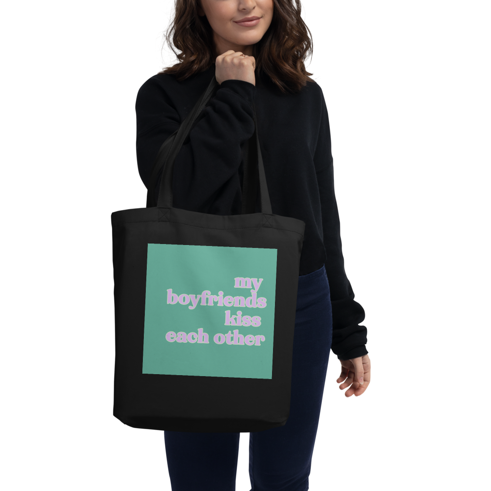 My Boyfriends Kiss Each Other Eco Tote Bag - Cheeky ENM Statement Caryall