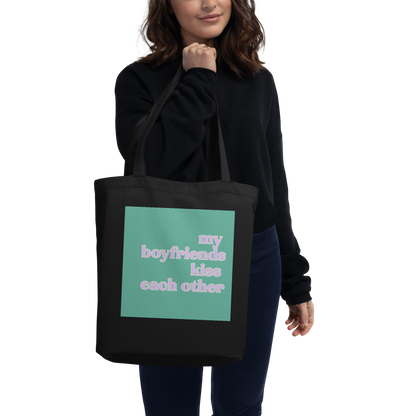 My Boyfriends Kiss Each Other Eco Tote Bag - Cheeky ENM Statement Caryall