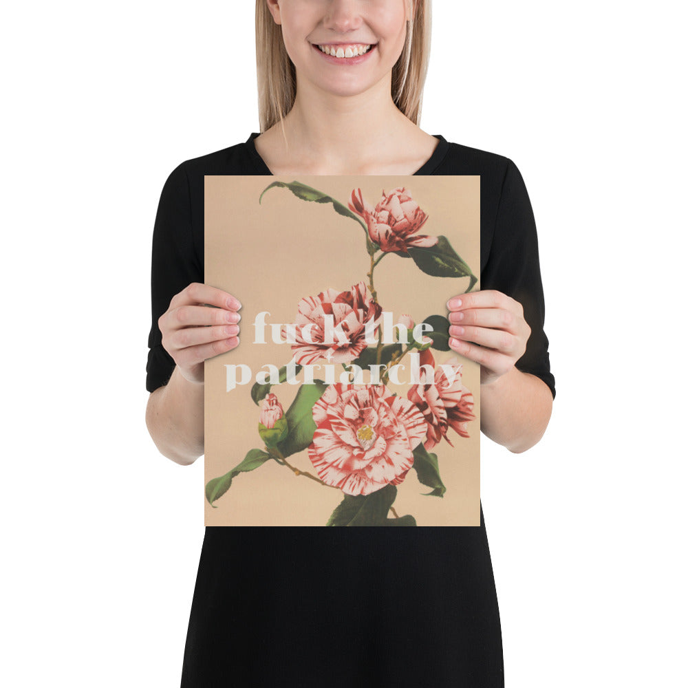 Feminist Poster – Vintage Floral Quote Empowerment Wall Art